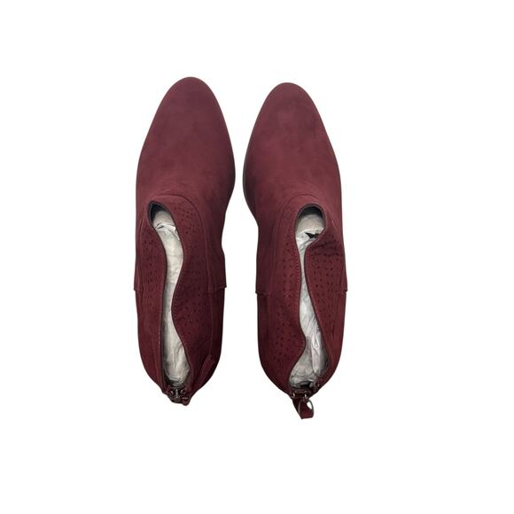New! Violet & Red Jackson Laser Cut Topline Booties in Burgundy Red - Size 8.5 - Picture 4 of 8